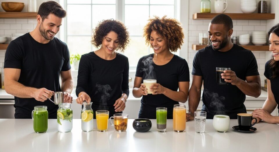 healthy morning beverages, breakfast drinks, wellness routine