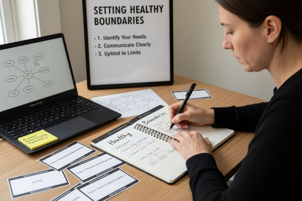 setting healthy boundaries journal reflection